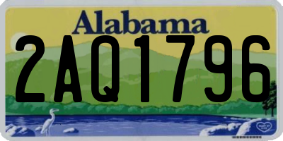 AL license plate 2AQ1796