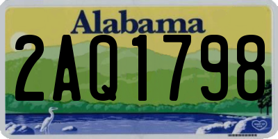 AL license plate 2AQ1798