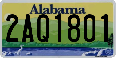 AL license plate 2AQ1801