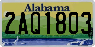 AL license plate 2AQ1803