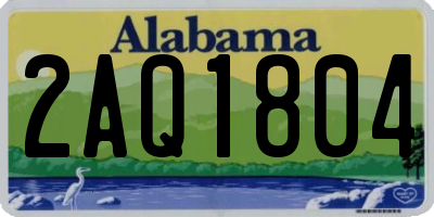 AL license plate 2AQ1804