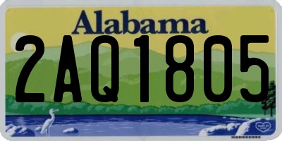 AL license plate 2AQ1805