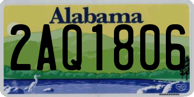 AL license plate 2AQ1806