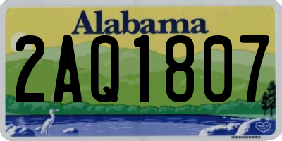 AL license plate 2AQ1807