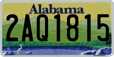 AL license plate 2AQ1815