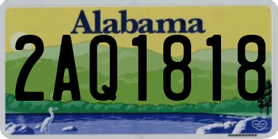 AL license plate 2AQ1818