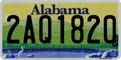 AL license plate 2AQ1820