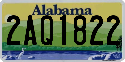 AL license plate 2AQ1822