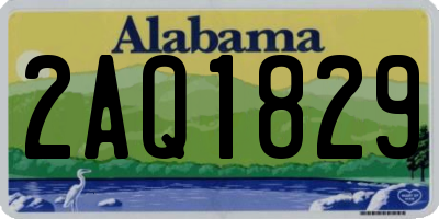 AL license plate 2AQ1829