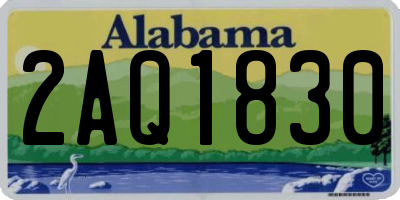AL license plate 2AQ1830