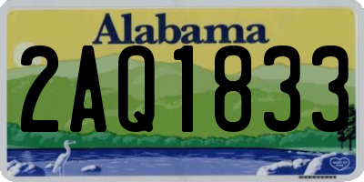 AL license plate 2AQ1833