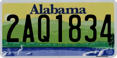 AL license plate 2AQ1834