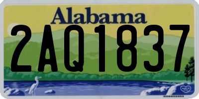 AL license plate 2AQ1837