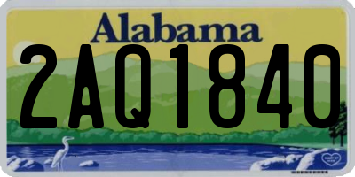 AL license plate 2AQ1840