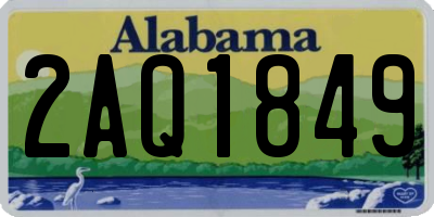 AL license plate 2AQ1849