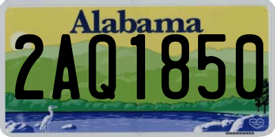 AL license plate 2AQ1850