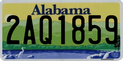 AL license plate 2AQ1859