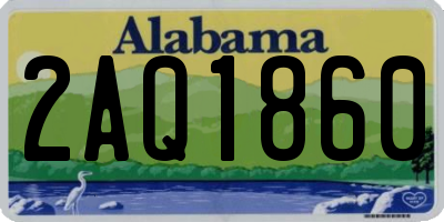 AL license plate 2AQ1860