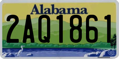AL license plate 2AQ1861