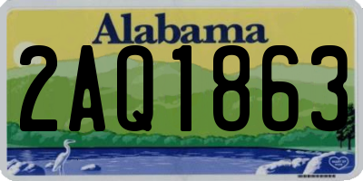 AL license plate 2AQ1863