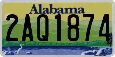 AL license plate 2AQ1874