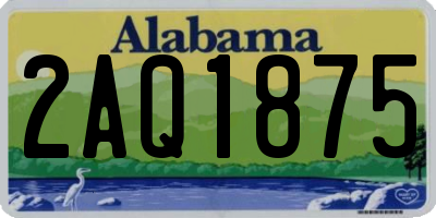 AL license plate 2AQ1875