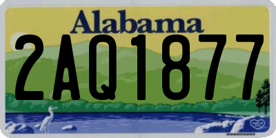AL license plate 2AQ1877