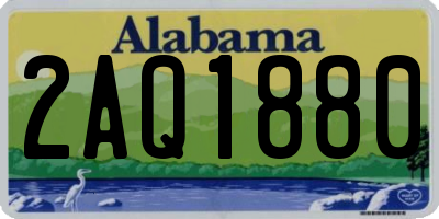 AL license plate 2AQ1880