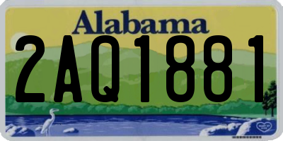 AL license plate 2AQ1881