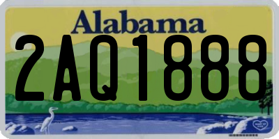 AL license plate 2AQ1888