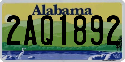 AL license plate 2AQ1892