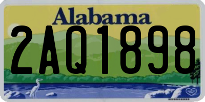 AL license plate 2AQ1898