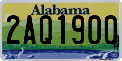 AL license plate 2AQ1900
