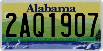AL license plate 2AQ1907