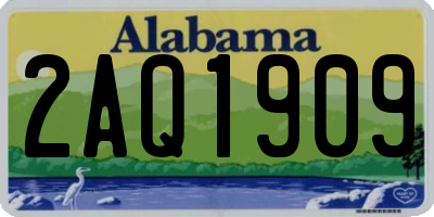 AL license plate 2AQ1909