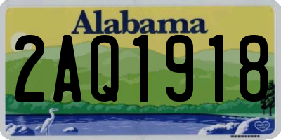 AL license plate 2AQ1918