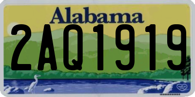 AL license plate 2AQ1919