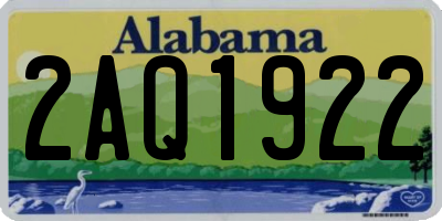 AL license plate 2AQ1922