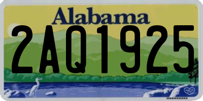 AL license plate 2AQ1925