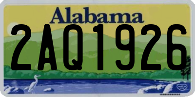 AL license plate 2AQ1926