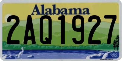 AL license plate 2AQ1927