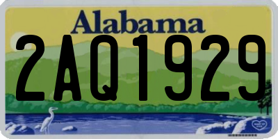 AL license plate 2AQ1929