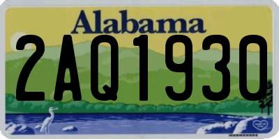 AL license plate 2AQ1930