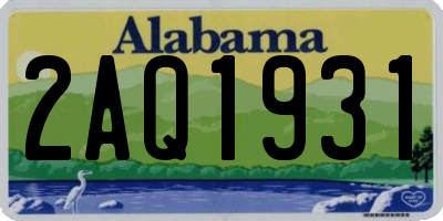 AL license plate 2AQ1931