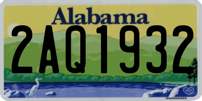 AL license plate 2AQ1932