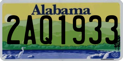 AL license plate 2AQ1933