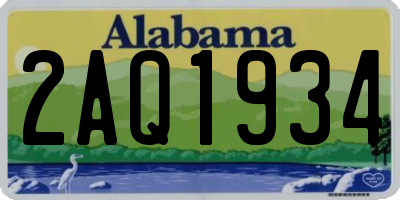 AL license plate 2AQ1934