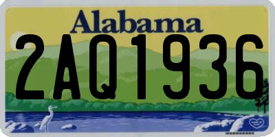 AL license plate 2AQ1936