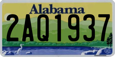 AL license plate 2AQ1937