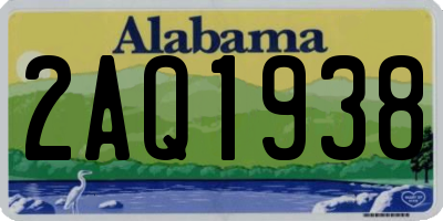 AL license plate 2AQ1938